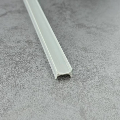 Close-up of the light grey ROT07 folding shower door cushioning seal for side frame channels