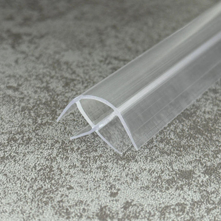 RY0307 clear rigid PVC corner seal for two fixed shower screen glass panels