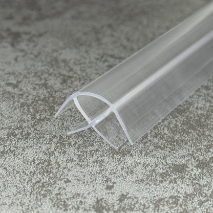 RY0307 clear rigid PVC corner seal for two fixed shower screen glass panels