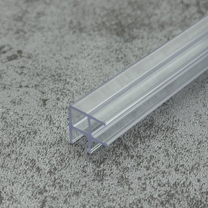 RY0603 clear rigid PVC corner profile for joining two fixed shower glass panels