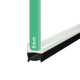 RY3537 vertical shower seal fitted to 8mm glass on a sliding shower door
