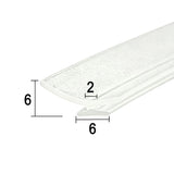 RY5943 clear T-slot seal for framed shower doors with 6mm retaining base and flexible fin