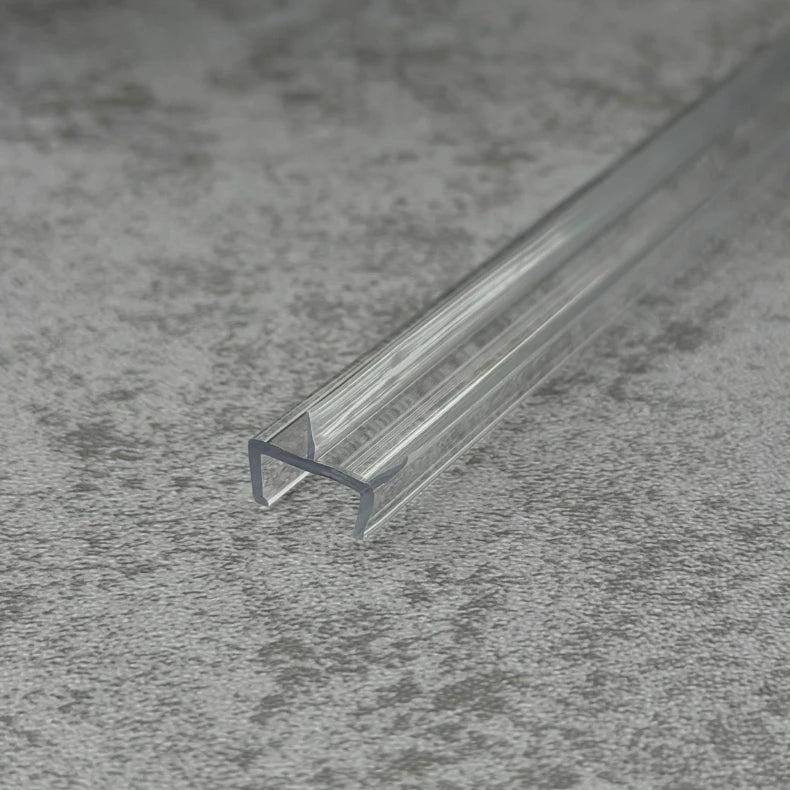 RY6672 shower door bottom seal showing short lower soft fin for small gaps