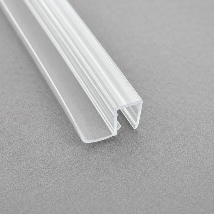 S10DTL shower door bottom seal profile close-up for 10mm glass