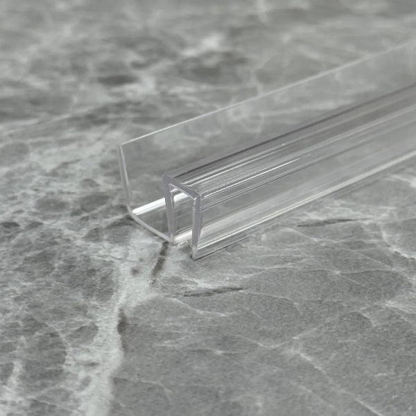 High-resolution detail of the S456DTL crystal-clear body and soft side fins, demonstrating superior optical transparency that blends seamlessly with any frameless glass enclosure style.