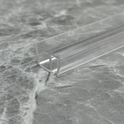 High-resolution detail of the S456DTL crystal-clear body and soft side fins, demonstrating superior optical transparency that blends seamlessly with any frameless glass enclosure style.