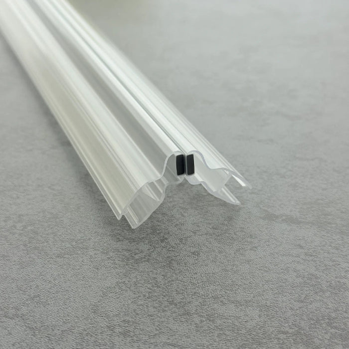 Demonstration of the flexible fin on SIMBA RY3075 adapting to fill irregular shower gaps up to 35mm