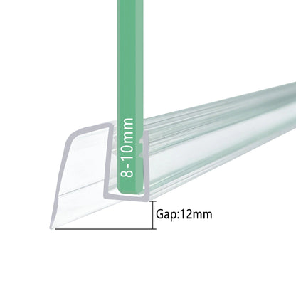 SL810DTL-N shower door bottom seal fitted to 8-10mm glass for an approximate 12mm bottom gap