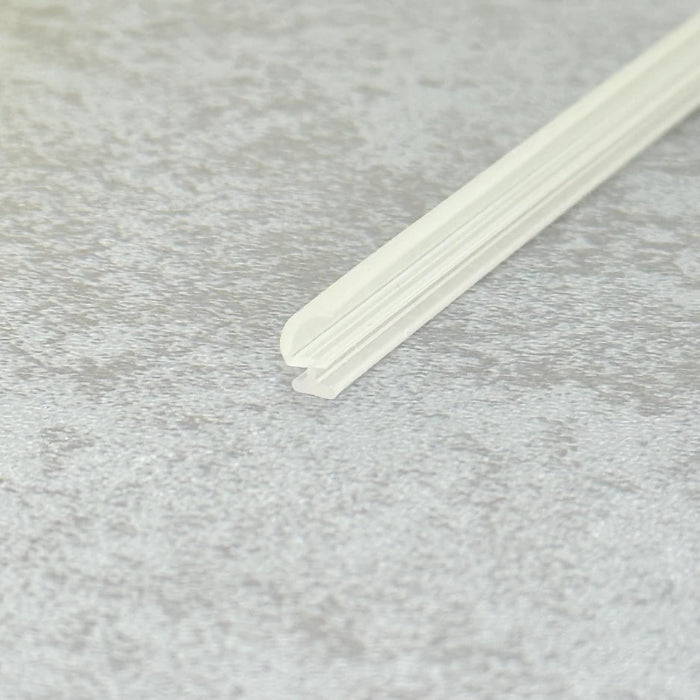 VG005 4mm slim-entry seal for narrow aluminium tracks on framed shower doors