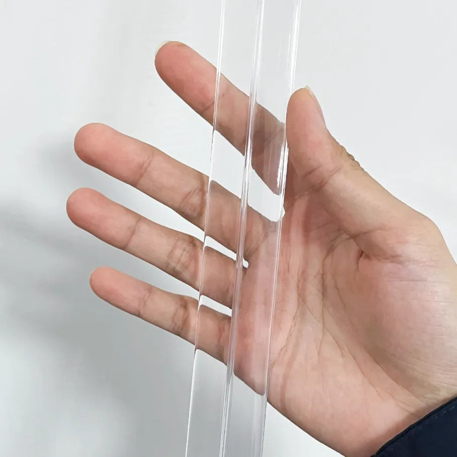 Holding a shower door seal that is over 90% transparent