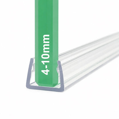 UH410 clear shower glass edge protector for 4-6mm and 8-10mm glass