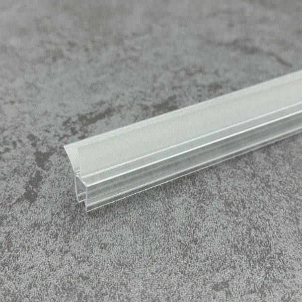 Close-up of the clear PVC V456S12 glass shower door bottom seal with soft flexible fin