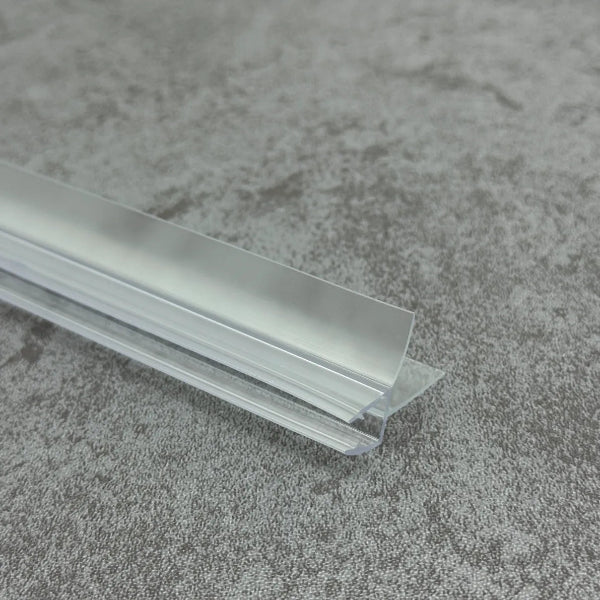 V456S20 shower bottom seal angled view showing 20mm soft fin