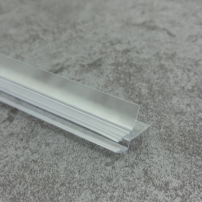 V456S20 shower bottom seal angled view showing 20mm soft fin