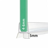 V456S5 shower door bottom seal for 4-6mm glass with 5mm flexible fin