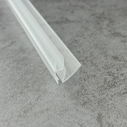 8mm shower screen bottom seal with twin soft fins