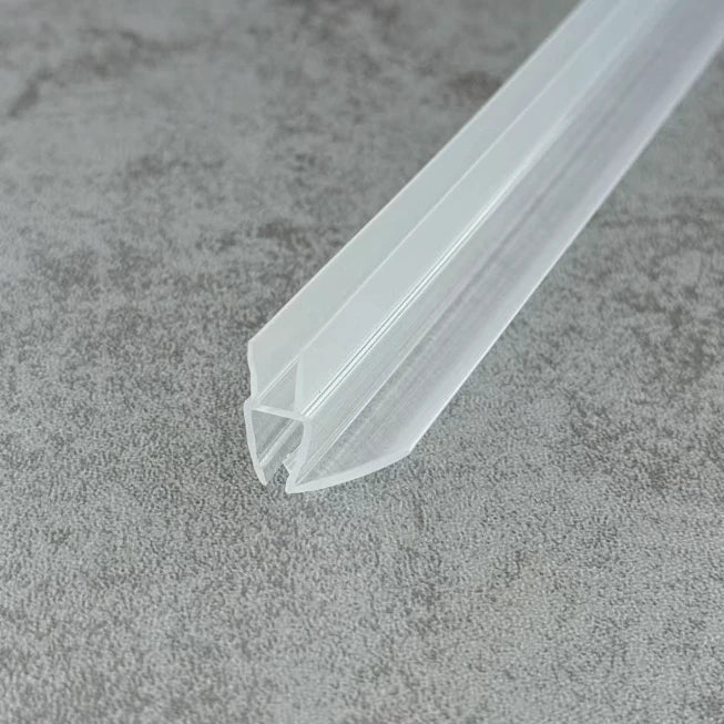 clear PVC double fin bottom seal for 8mm frameless shower door