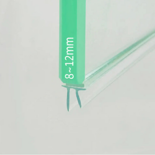 VG002 self-adhesive shower door bottom seal for 8-12mm glass with twin flexible fins