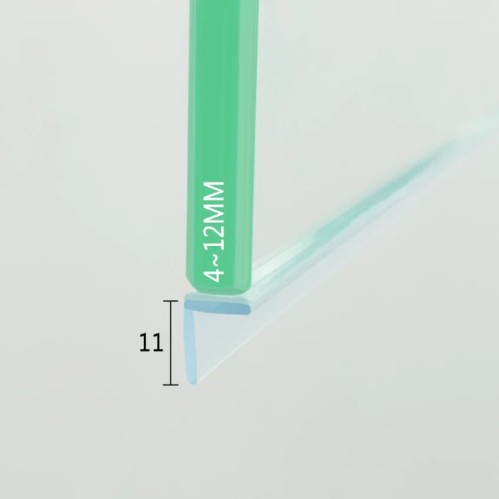 VG003 adhesive shower door seal with 11mm flexible fin for bottom or vertical gaps