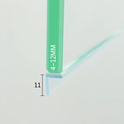 VG003 adhesive shower door seal with 11mm flexible fin for bottom or vertical gaps