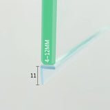 Cross-section of VG003 rigid adhesive seal for parallel glass panels and tight gaps