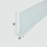 VI003 bi-fold framed shower door seal with approximately 10mm stepped T-slot and 32mm profile