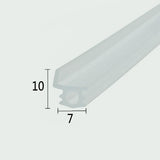 VL005 framed shower door channel insert bumper seal with 7mm profile and 10mm height