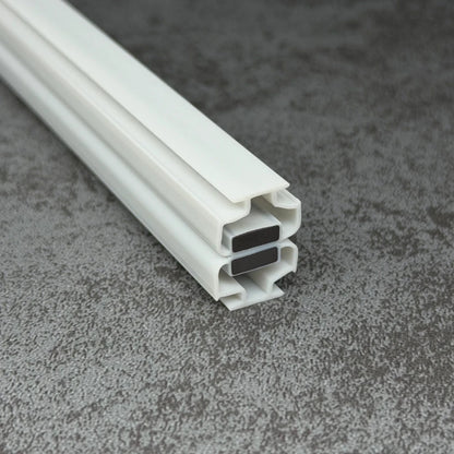 white MG001 T-slot magnetic shower door seal for framed sliding door channel